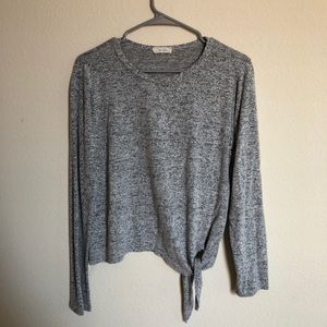 Grey Long Sleeve Top